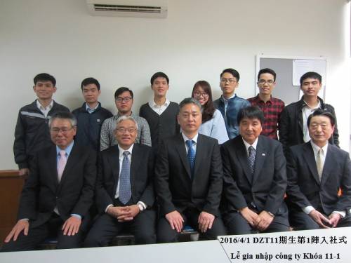 2016年4月1日に、DZT  11-1期生の8メンバーが入社し、日本語研修を始めました。